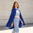 thumbnail image 4 of Animated Movie Inspired Blue Cowgirl Costume for Women, Cape Top Pants Set with Wrist and Head Accessories, Cosplay Outfit for Themed Party, 4 of 6