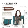 thumbnail image 3 of 2 PCS Handbag set for Women National Style Canvas Tassel Tote Bag Shoulder Bag with Wrist Bag Zipper Pouch Caual Tote Bag Wallet Set, 3 of 6