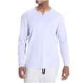 thumbnail image 2 of pstuiky Camisas de manga larga de invierno para hombre, Camisa deportiva de entrenamiento fácil para hombre, elástica, de color liso, con cuello en V y manga larga xxl, 2 of 6