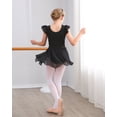 thumbnail image 7 of Stelle Ballet Leotard Ruffle Sleeve with Chiffon Skirt Ballerina Dance Dress for Girls,Black,4T, 7 of 7