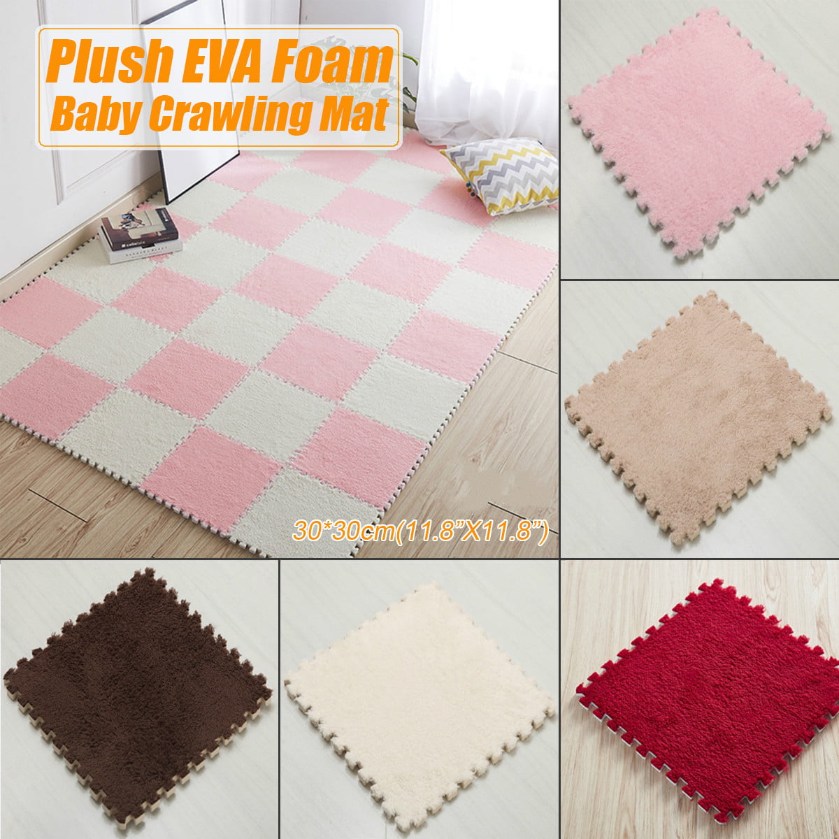 30cm Baby Crawling Puzzle Mat Soft EVA Foam Kids Play Carpet Home Floor Blanket 