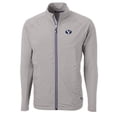 thumbnail image 2 of Men's Cutter & Buck Gray BYU Cougars Big & Tall Adapt Eco Knit Hybrid Recycled Full-Zip Jacket, 2 of 3