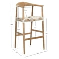 thumbnail image 6 of SAFAVIEH Bandelier Farmhouse Leather Woven Barstool, White, 6 of 7