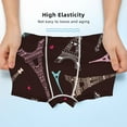 thumbnail image 3 of Yiaed Eiffel Tower Print Boys' Boxer Briefs Cotton Casual Stretch Comfort Boys Boxers - Kids Boxer Briefs Underwear for Boys (6-18)-Medium, 3 of 5