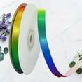 thumbnail image 5 of 1 rollo de cinta arcoíris de poliéster degradado de alta densidad, colorida, para envolver regalos, hornear, embalar, para el hogar y la tienda (22 m de largo, 1 cm de ancho, estilo colorido), 5 of 5