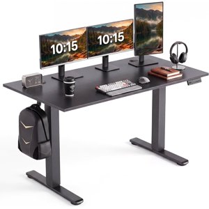 Claiks 55 x 24 Inch Black Electric Standing Desk