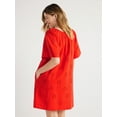 thumbnail image 3 of Free Assembly Women's Square Neck Eyelet Mini Dress with Short Sleeves, Sizes XS-XXL, 3 of 6