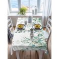 thumbnail image 3 of Teal Eucalyptus Leaves Rectangle Tablecloth, Spring Floral Summer Botanical Waterproof & StainResistant Tablecloth, Washable Oil-proof Table Cover for Dining/Party/Wedding/Camping/Buffet 52x70 In, 3 of 9