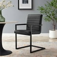 thumbnail image 3 of Modway Savoy 16.5" Faux Leather & Metal Dining Chairs, Set of 2, Black, 3 of 10