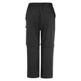 thumbnail image 5 of Women's Zip Off Convertible Straight Leg Cargo Pants, Two in One Long Pants to Shorts with Detachable Hem, Lightweight Travel Hiking Trousers for Outdoor, Breathable Black L, 5 of 8