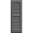 thumbnail image 1 of 9 x 36 in. Louvered Exterior Decorative Shutters, Gray, 1 of 1