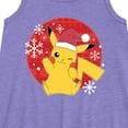 thumbnail image 2 of Pokémon - Pikachu Santa Hat - Youth Girls A-line Dress, 2 of 4