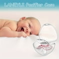 thumbnail image 4 of HLONK 2pcs Translucent Soothing Item Holder Cases with Clip - Durable Plastic Binky Storage Box  Oval Shape with Flip Lid  Light Pink & Blue  Keeps Soothing Items Clean & Accessible  Soot, 4 of 7