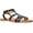 Black, variant on Ira-Italy Flat Strappy Sandal (Women's)