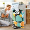 thumbnail image 5 of Yayeee Freestanding Laundry Hamper with Handle Collapsible Large Storage Basket for Clothes, Orange Glasses, 5 of 7