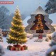 thumbnail image 3 of Metal Hanging Christmas Tree Wind Decorations - Geometric Pattern Garden Spinners for Festive Yard Decor - Holiday Cheer, 3 of 7