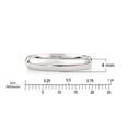 thumbnail image 4 of 14K White Gold Comfort Fit Wedding Band, High-Polish, for Men or Women, Size11.5, 4 of 10