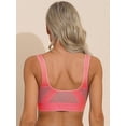 thumbnail image 2 of Fldy Womens Seamless Sports Bra Workout Gym Yoga Bra Activewear Fitness Running Tank Tops Shimp Red XL, 2 of 3