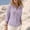 *Purple, variant on ClodeEU Women's Waffle Knit Henley V Neck 3/4 Roll Sleeve Tunic Top,Loose Solid Casual Shirt Black,Women's Plus L
