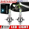 thumbnail image 1 of SHENKENUO For Kawasaki KLX400SR KLX450R KLX650 - 2X HS1 9003 H4 LED Headlights Bulbs White,Pack of 2,C119, 1 of 12