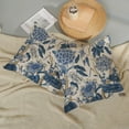 thumbnail image 5 of Blue Floral Pillow Covers 18x18 Set of 2 Vintage Floral Throw Pillows Chinoiserie Flower Botantical Decorations Pillowcase Outdoor Decor Linen Farmhouse Cushion Case for Couch Sofa Bed, 5 of 6