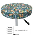 thumbnail image 4 of Vsdgher Foxes and Birds in Forest Print Stool Covers Round,Stretch Round Stool Covers Washable Stool Cushion Slipcover Elastic Chair Covers for 12-14 Inch Chair, 4 of 7