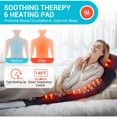 thumbnail image 5 of Full Body Massage Mat with Heat, Adjustable Pillows Vibration Back Heating Massager with 10 Vibrating Nodes Heating Pads for Neck Back, 5 of 5