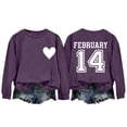 thumbnail image 2 of Vetsdori Womens Valentine Sweatshirts Pullover Valentine's Days Shirts Crew Neck Graphic, Gifts for Girlfriend Holiday Sweatshirts for Women, 2 of 6