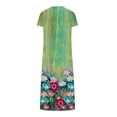 thumbnail image 5 of Robes pour Femmes Été 2024, Robe Décontractée à Manches Courtes, Col en V, Imprimée, Robe Ample, 50 % de Réduction!, 5 of 5