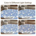 thumbnail image 7 of ODIKA 3'x5' Blue Periwinkle Botanical Elegance Washable Accent Rug Vintage Floral Pattern with Accents Pet Friendly, Non-Shedding Mat for Bedside, Nursery Room, 7 of 7