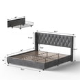 thumbnail image 7 of Better Home Products Amelia 4-Drawer Velvet King Size Platform Bed in Gray, 7 of 7