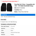 thumbnail image 2 of Floor Mat Set 2 Piece - Compatible with 1967 - 1974 GMC K25/K2500 Pickup 1968 1969 1970 1971 1972 1973, 2 of 2