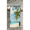 thumbnail image 3 of Ambesonne Colorful Quilted Bedspread Set 2 Pcs, Exotic Maldives Sea, Twin Size, Multicolor, 3 of 3