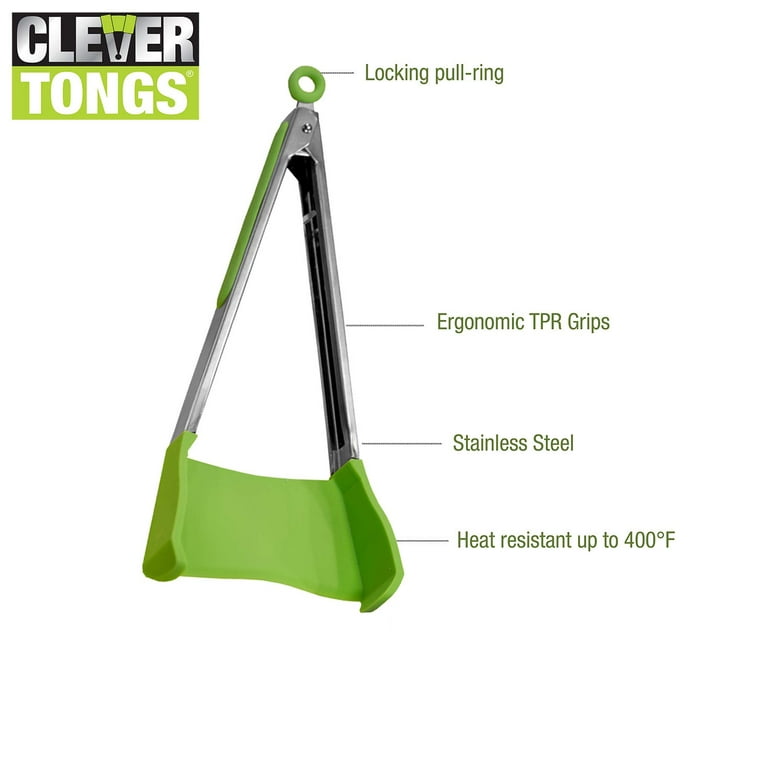 Clever Tongs: 2-in-1 Kitchen Spatula and Tongs