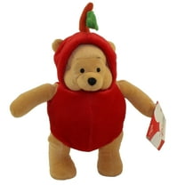 Disney Bean Bag Plush - DRESS UP APPLE POOH (Winnie the Pooh)(8 inch)