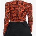 thumbnail image 4 of Long Sleeve T-Shirts for Women  Zombie Grid Crop Tops for Halloween, 4 of 7