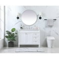 thumbnail image 6 of Elegant Decor Bennett 42" MDF Single Bathroom Vanity with Backsplash in White, 6 of 8