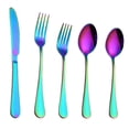 thumbnail image 5 of 5 Pcs Set, Upscale Dinnerware, Flatware, Cutlery Fork, Spoon and Teaspoon, Sturdy, Durables and Easy to Clean, Convenient for Daily Use(Black), 5 of 5