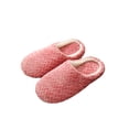 thumbnail image 1 of LUXUR Womens Slipper Cozy Clogs Slippers Fluffy Slides Solid Color Home Shoes Unisex Warm Shoe Red 5-6, 1 of 3