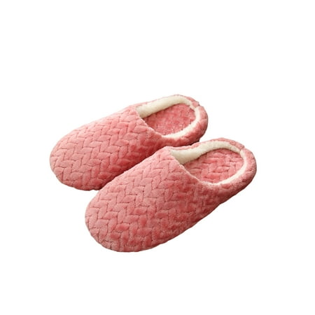 

Gomelly Womens Slides With Lined Clogs Slippers Fluffy Slipper Lightweight Warm Shoe Mens Unisex Home Shoes Red 11-12