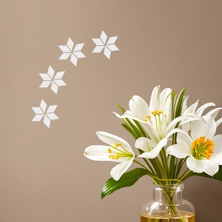 HONMEET 100pcs Geometric Mirror Decals for Bedroom Living Room Wall Decor Stickers