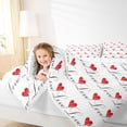 thumbnail image 4 of Manfei Happy Valentine'S Day Bedding Comforter Set,Cute Loves Pattern Twin Comforter Sets,Red White Bedding Set For Men Women,Super Cozy Room Decor Reversible,2 Pieces, 4 of 8