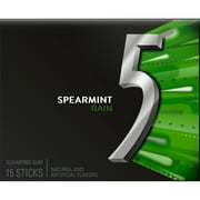 5 Gum Spearmint Rain Sugar Free Chewing Gum - 15 ct