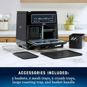 Oster 11-Quart Flex Air Fryer Oven, Dual Air Fryer with 2 Cooking Zones, with 6 Cooking Functions, Large Air Fryer with 2 Frying Baskets