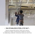 thumbnail image 3 of Mobutofu 5Set Eye Nuts Stainless Steel Lifting Eye Nut Silver Disassembling Steel Chains, 3 of 4