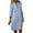 Blue, variant on Wxolcjlv Female Dresses Elegant Women Fashion Versatile Striped Print Button Dress Casual Loose Shirt Dress Workout Sports Sundress For Woman Plus Size Summer Dresses
