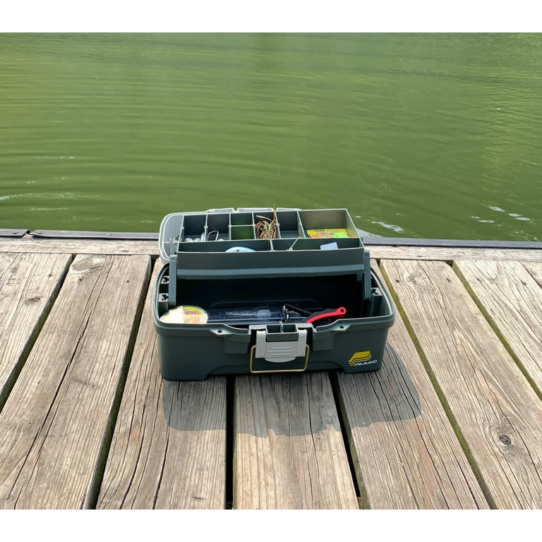 Plano 6201 One-Tray Tackle Box, Bait Storage, Extending Cantilever