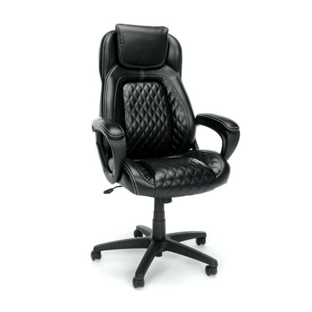 Essentials by OFM ESS-6060 High-Back Racing Style Leather Executive Office Chair,