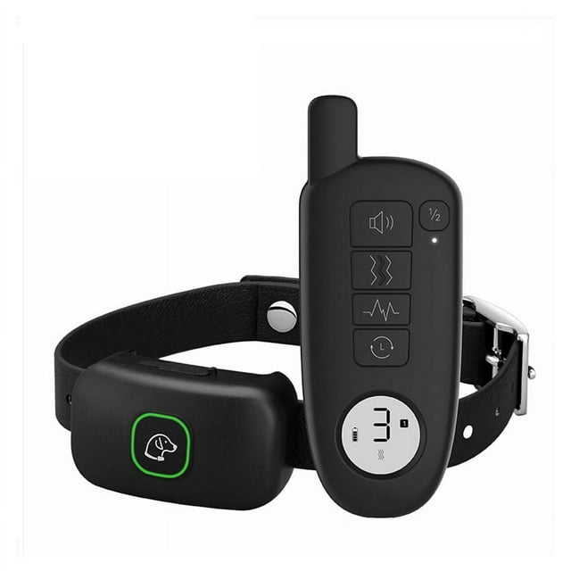 Collier d'Entraînement pour Chien Imperméable, Collier Antichoc Rechargeable pour Chien avec Télécommande Extra Grand de 1300 Pieds