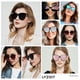 thumbnail image 4 of Gafas de Sol LYZOIT Oversized de Ojo de Gato para Mujer Paquete de 2 Negro Rosa, 4 of 6